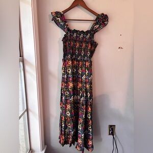 THML Floral Maxi Dress Medium Cotton